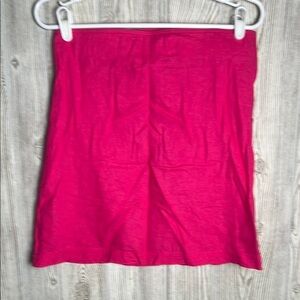 Old Navy Pink Mini Skirt Zip Side Linen Rayon Size Medium